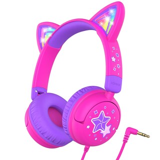 Foto 1 | Foto 1 | Auriculares Para Niños Iclever Cat Ear Led Con Luz Led De 85 Dba, Volumen Seguro - Venta Internacional.
