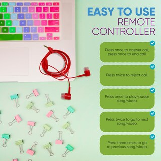 Foto 6 | Foto 6 | Auriculares Con Micrófono Con Cable Redskypower, Paquete De 10 - Venta Internacional.