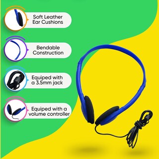 Foto 6 | Foto 6 | Auriculares Redskypower Con Cable Para Niños, Paquete De 10, Multicolor - Venta Internacional.