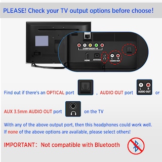 Foto 6 | Foto 6 | Auriculares Inalámbricos Wallarge Para Tv Con Transmisor Rf De 5.8 Ghz - Venta Internacional.