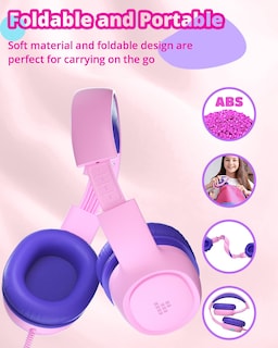 Foto 2 | Foto 2 | Auriculares Tronsmart Kh01 Para Niños, Plegables, Con Volumen De Seguridad, Color Rosa - Venta Internacional.