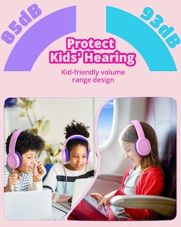 Foto 3 | Foto 3 | Auriculares Tronsmart Kh01 Para Niños, Plegables, Con Volumen De Seguridad, Color Rosa - Venta Internacional.