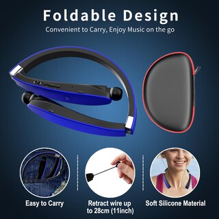 Foto 4 | Foto 4 | Auriculares Bluetooth Amorno, Banda Plegable Para El Cuello Con Micrófono - Venta Internacional.
