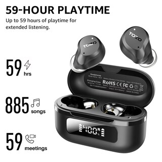 Foto 5 | Foto 5 | Auriculares Inalámbricos Tozo Hybrid Con Cancelación Activa De Ruido, 59 Horas De Reproducción - Venta Internacional.