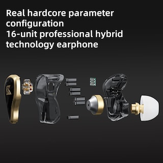 Foto 4 | Foto 4 | Auriculares con Monitor Intraural Kz Zas 7ba+1dd 16 Unidades Blancos - Venta Internacional