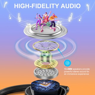 Foto 4 | Foto 4 | Auriculares Inalámbricos Pomuic 120h Playtime Bluetooth 5.3 Ipx7 Gris - Venta Internacional