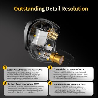 Foto 5 | Foto 5 | Auriculares Intraurales Linsoul X Kz As10 Pro 5ba Hifi - Venta Internacional