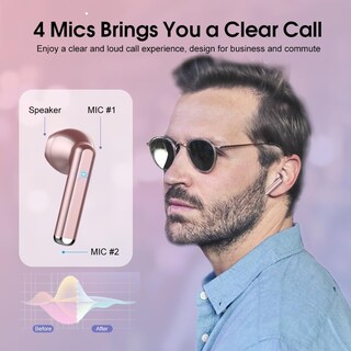 Foto 2 | Foto 2 | Auriculares Inalámbricos Oyib Md058a Bluetooth 5.3 Oro Rosa - Venta Internacional