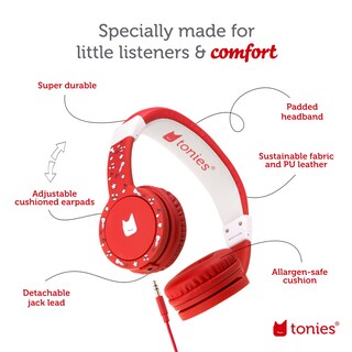 Foto 4 | Foto 4 | Auriculares Plegables Tonies Con Cable Para Niños, Color Rojo - Venta Internacional.