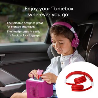 Foto 5 | Foto 5 | Auriculares Plegables Tonies Con Cable Para Niños, Color Rojo - Venta Internacional.