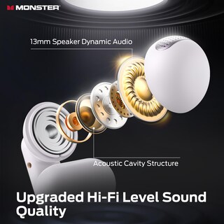 Foto 2 | Foto 2 | Auriculares Inalámbricos Monster Open Ac601 Bluetooth 5.4 Púrpura - Venta Internacional.