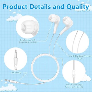 Foto 5 | Foto 5 | Auriculares Con Cable Para Niños Con Micrófono, Conector De 3,5 Mm - Venta Internacional.