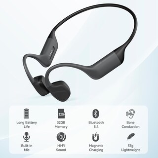 Foto 2 | Foto 2 | Auriculares De Conducción Ósea Y Reproductor Mp3 De 32 Gb Ipx8 A Prueba De Agua - Venta Internacional.