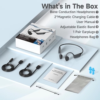 Foto 7 | Foto 7 | Auriculares De Conducción Ósea Y Reproductor Mp3 De 32 Gb Ipx8 A Prueba De Agua - Venta Internacional.