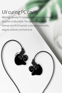 Foto 6 | Foto 6 | Auriculares Con Cable H Hifihear Ccz Melody 1ba 1dd Con Micrófono Transparente Negro - Venta Internacional.