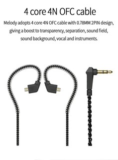Foto 7 | Foto 7 | Auriculares Con Cable H Hifihear Ccz Melody 1ba 1dd Con Micrófono Transparente Negro - Venta Internacional.