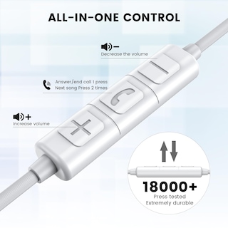 Foto 3 | Foto 3 | Auriculares Con Cable Moswag Con Micrófono, Conector De 3,5 Mm Para Teléfonos Inteligentes - Venta Internacional.