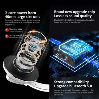 Foto 3 | Foto 3 | Auriculares Bluetooth Genéricos De 2 Núcleos Sin Pérdidas, 24 Horas De Reproducción - Venta Internacional.