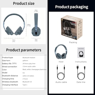 Foto 6 | Foto 6 | Auriculares Bluetooth Genéricos De 2 Núcleos Sin Pérdidas, 24 Horas De Reproducción - Venta Internacional.