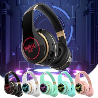 Foto 2 | Foto 2 | Auriculares Bluetooth Con Cancelación De Ruido Led Para Colocar Sobre La Oreja, Negros - Venta Internacional.