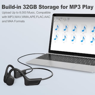 Foto 7 | Foto 7 | Auriculares De Conducción Ósea Para Natación Ip68, Impermeables, 32 Gb, Mp3 - Venta Internacional.