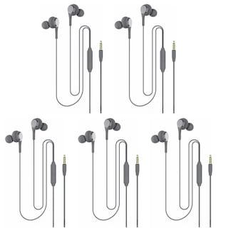 Foto 1 | Foto 1 | Auriculares Intraurales Con Cable Y Micrófono, Paquete De 5 (gris Oscuro) - Venta Internacional.