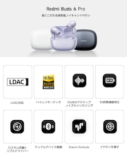 Foto 2 | Foto 2 | Auriculares Xiaomi Redmi Buds 6 Pro Hi-res Anc Bluetooth Space Black - Venta Internacional.