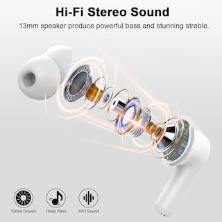 Foto 4 | Foto 4 | Auriculares Inalámbricos Donerton Bluetooth 5.4 Con Cancelación De Ruido - Venta Internacional.