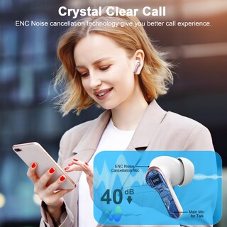 Foto 6 | Foto 6 | Auriculares Inalámbricos Donerton Bluetooth 5.4 Con Cancelación De Ruido - Venta Internacional.