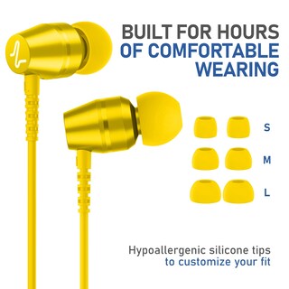 Foto 6 | Foto 6 | Auriculares Con Cable Ludos Omnitone Con Micrófono, Conector De 3,5 Mm, Color Amarillo - Venta Internacional.