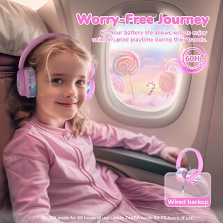 Foto 3 | Foto 3 | Auriculares Bluetooth Iclever Bth22 Kids 60 H Play Time Rosa - Venta Internacional.