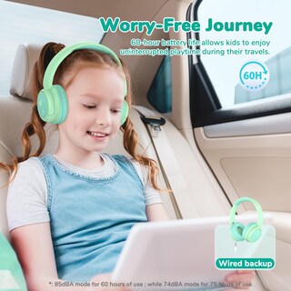 Foto 3 | Foto 3 | Auriculares Bluetooth Iclever Bth22 Kids 60 H Play Time Green - Venta Internacional.
