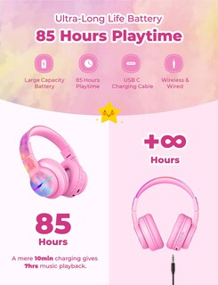 Foto 4 | Foto 4 | Auriculares Bluetooth Iclever Bth12 Kids Led 85h Playtime - Venta Internacional.