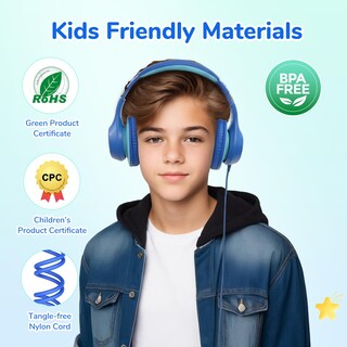 Foto 4 | Foto 4 | Auriculares Earfun K3 Kids Con Límite De Volumen Para Colocar Sobre Las Orejas, Color Azul - Venta Internacional.