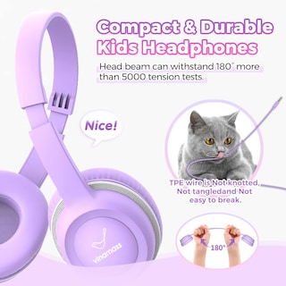 Foto 2 | Foto 2 | Auriculares Vinamass A63 2+1 Para Niños Con Cable Y Límite De Volumen De 85 Db - Venta Internacional.