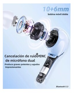 Foto 2 | Foto 2 | Audifonos Inalámbricos Belug Pantalla Digital Reducción Ruido Ipx4 Azul