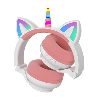 Foto 2 | Foto 2 | Auriculares Yusonic Unicorn Kids Bluetooth Plegables En Blanco Y Rosa - Venta Internacional.