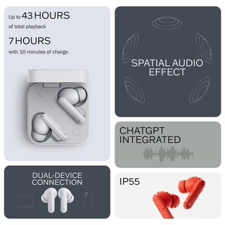Foto 3 | Foto 3 | Auriculares Inalámbricos Cmf Buds Pro 2 Hi-res Audio Con Ldac Naranja - Venta Internacional.