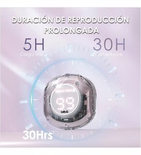 Foto 2 | Foto 2 | Audifonos Bluetooth Lab.g Con Luz Rgb Para Iphone Android Rosa Transparente