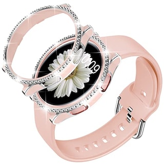 Foto 1 | Foto 1 | Venta Internacional - Dabaoza Compatible Para Samsung Galaxy Watch 4 Band 44 Mm Con Estuche De Parachoques Con Brillo, Silicona