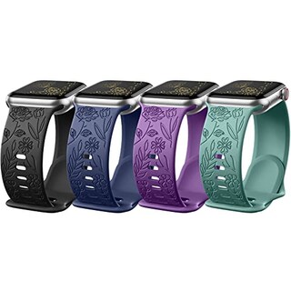 Foto 1 | Foto 1 | Venta Internacional: Banda De Silicona Floral Compatible Con Bandas De Apple Watch 40 Mm Para Bandas De Iwatch Women 38 Mm 44 M