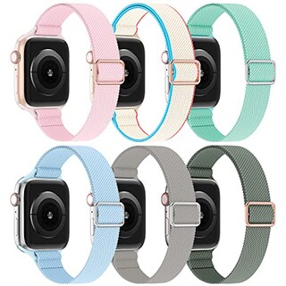 Foto 1 | Foto 1 | Venta Internacional - Bandas De Bucle En Solitario Elásticas De 6 Paquetes Compatibles Con Apple Watch 38 Mm 41 Mm 42 Mm 44 Mm