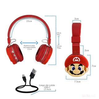 Foto 4 | Foto 4 | Audífonos Inalámbricos Genérico Mario Bros Wireless color Rojo