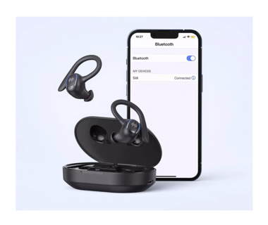 Foto 3 | Foto 3 | Auriculares Deportivos Belug Negros Bluetooth Impermeables con Gancho