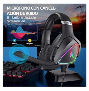 Foto 4 | Foto 4 | Audífonos Gamer Krios K7 Diadema, Negro