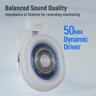 Foto 2 | Foto 2 | Auriculares Para Monitor De Estudio Fifine H8 Con Cable Para Colocar Sobre Las Orejas, Blancos - Venta Internacional.
