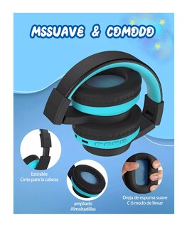 Foto 3 | Foto 3 | Auriculares Bluetooth Lab.g Diadema Inalámbricos 45 H Para Niños Negro Azul
