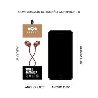 Foto 3 | Foto 3 | Audifonos Smile Jamaica Red The House Of Marley In Ear
