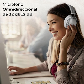 Foto 4 | Foto 4 | Audifonos Diadema Inalambrica Acteck Luxe Pure Hp730 Microfono Integrado Bluetooth 5.4 Blanco Ac-940