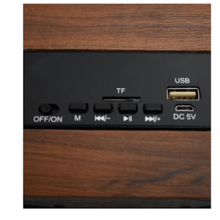 Foto 3 | Foto 3 | Bocina Link Bits S-20201 color Marrón Vintage Bluetooth Tipo Madera